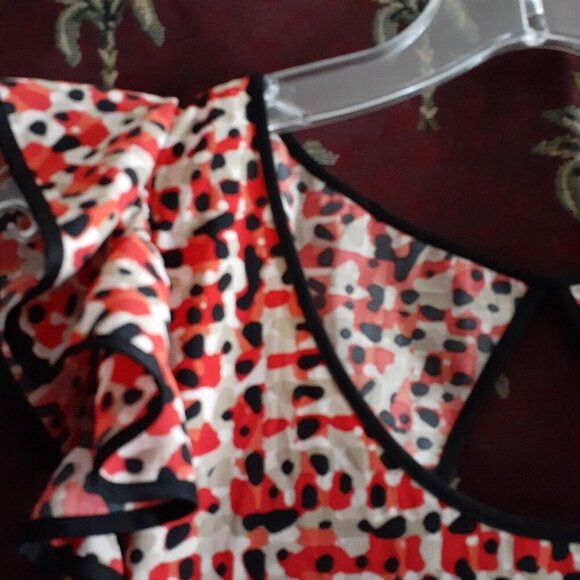 Ann Taylor Top Blouse Flutter Cap Sleeve Cutout Back Spring Summer Top 8 - Picture 16 of 16